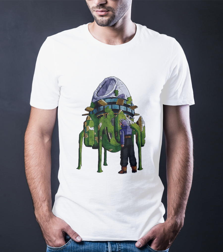 Dragon Ball Z Future Trunks Capsule Corp Time Machine Scene T-Shirt
