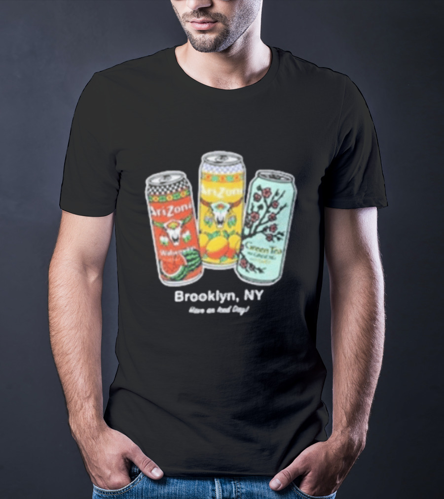 Drinkarizona Black Big Cans In Bin T-Shirt