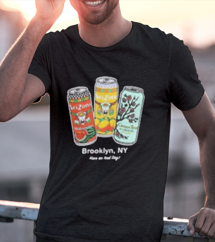Drinkarizona Black Big Cans In Bin T-Shirt