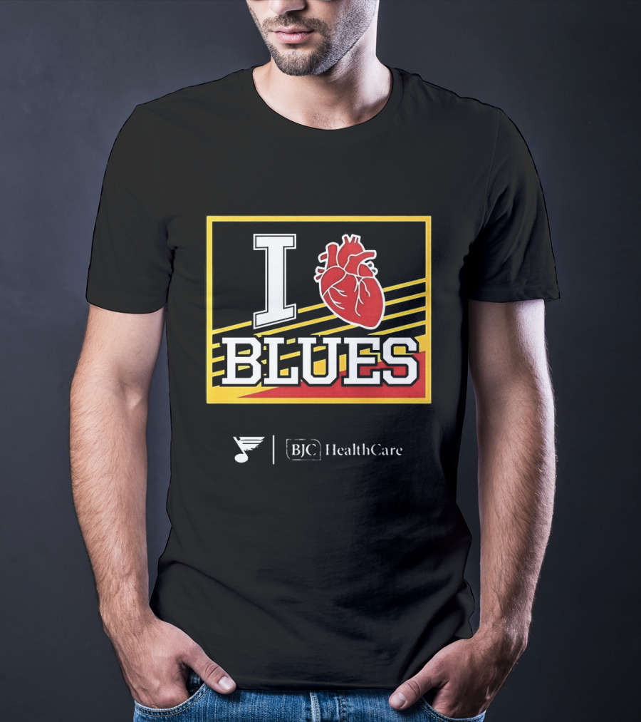 I Heart Blues 2025 BJC Healthcare Promotion T-Shirt
