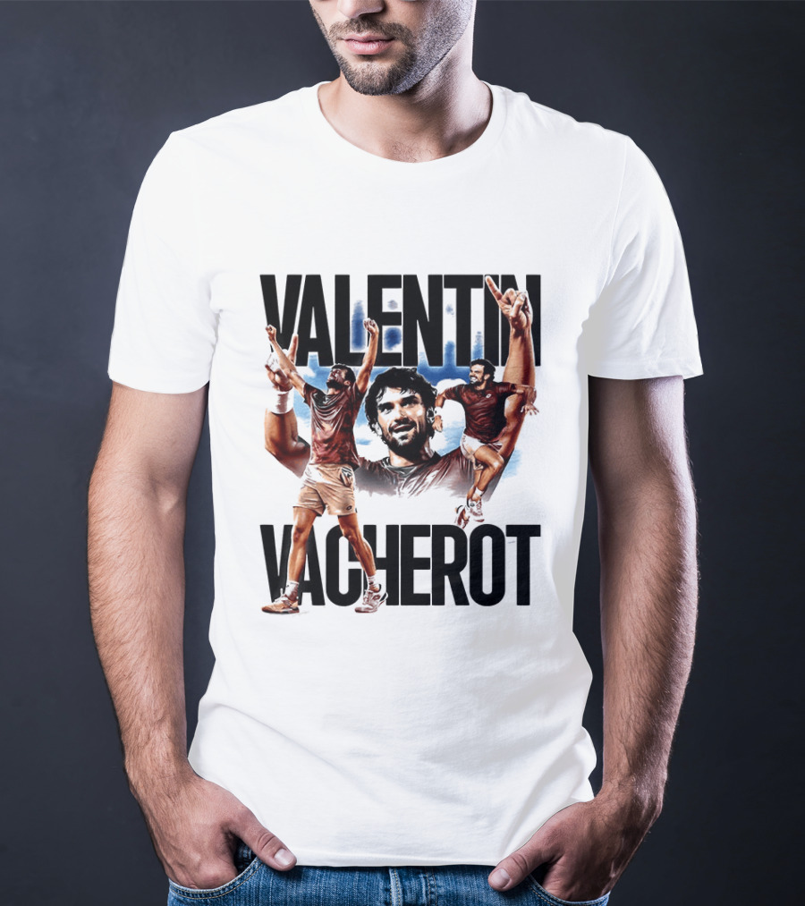Valentin Vacherot Tennis Player Action Pose Montage T-Shirt
