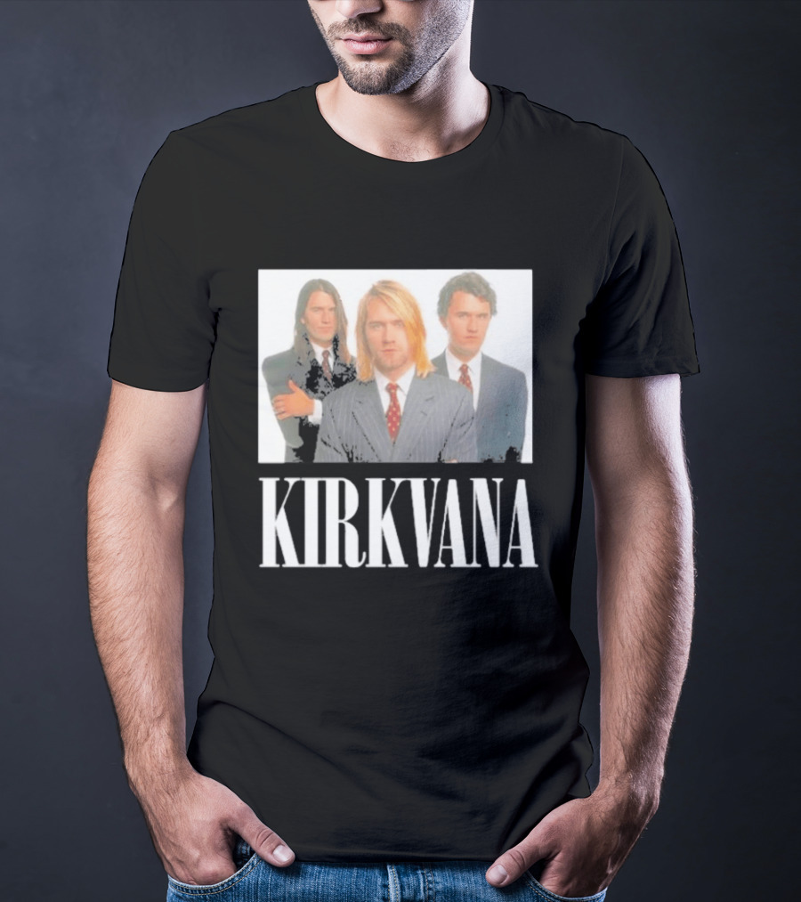 Kirkvana Nirvana Kurt Cobain Dave Grohl Suit T-Shirt