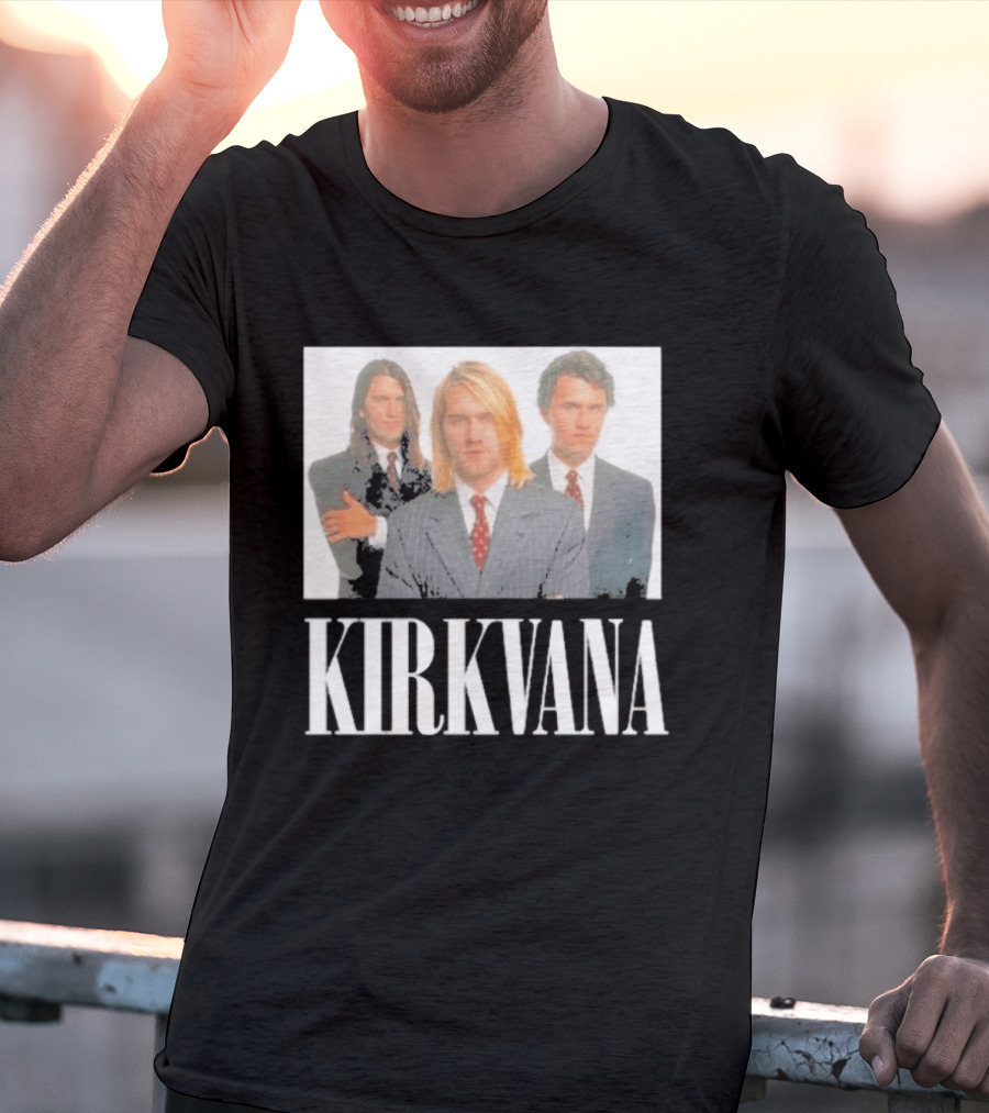 Kirkvana Nirvana Kurt Cobain Dave Grohl Suit T-Shirt