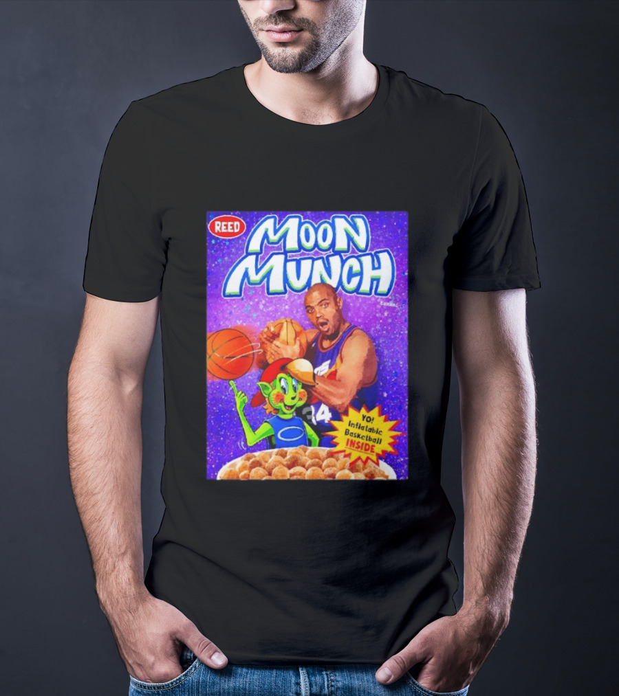 Reed Moon Munch Basketball Cereal Charles Barkley Phoenix Suns Magic T-Shirt