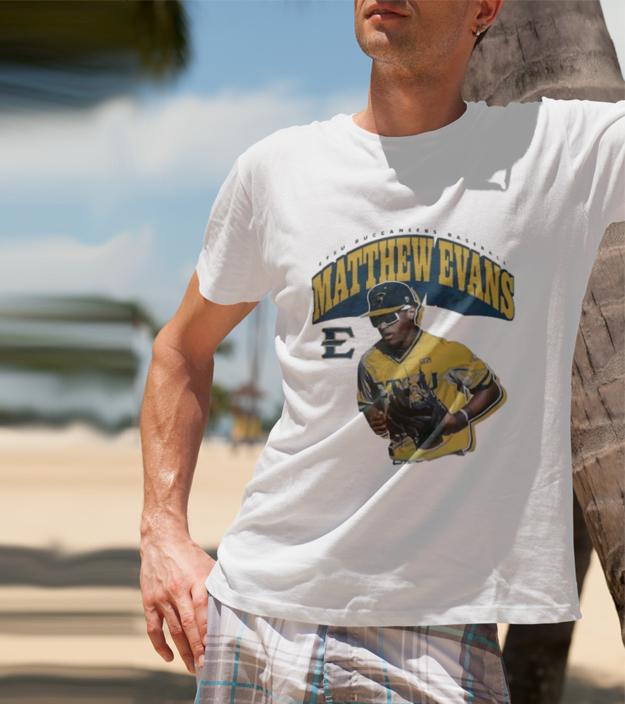 Etsu Matthew Evans Baseball Scon Sports Jersey T-Shirt