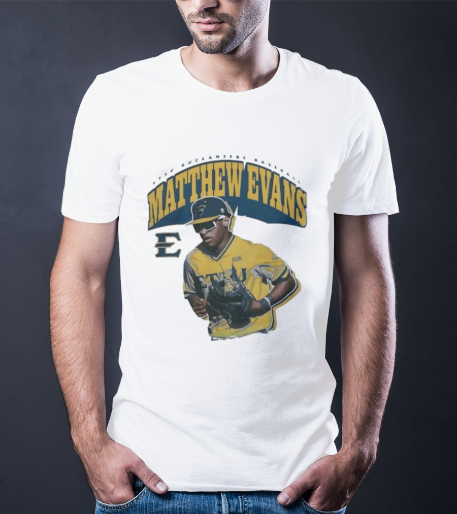 Etsu Matthew Evans Baseball Scon Sports Jersey T-Shirt
