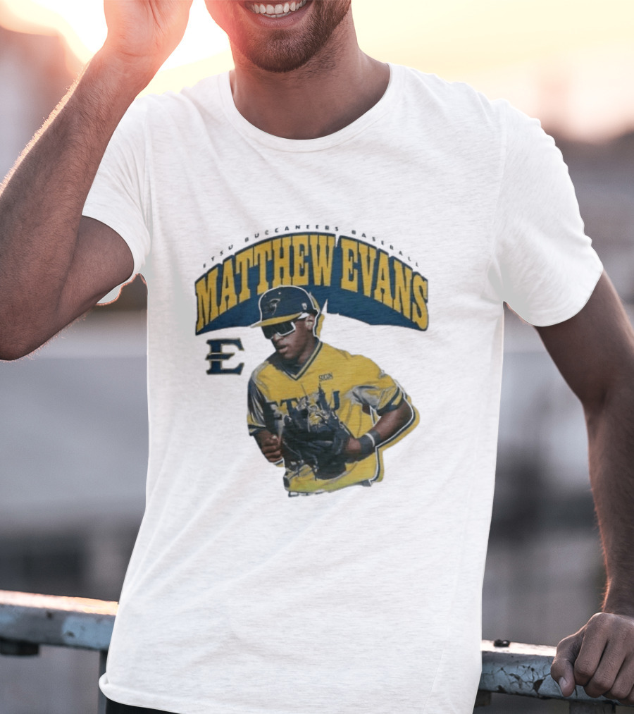 Etsu Matthew Evans Baseball Scon Sports Jersey T-Shirt