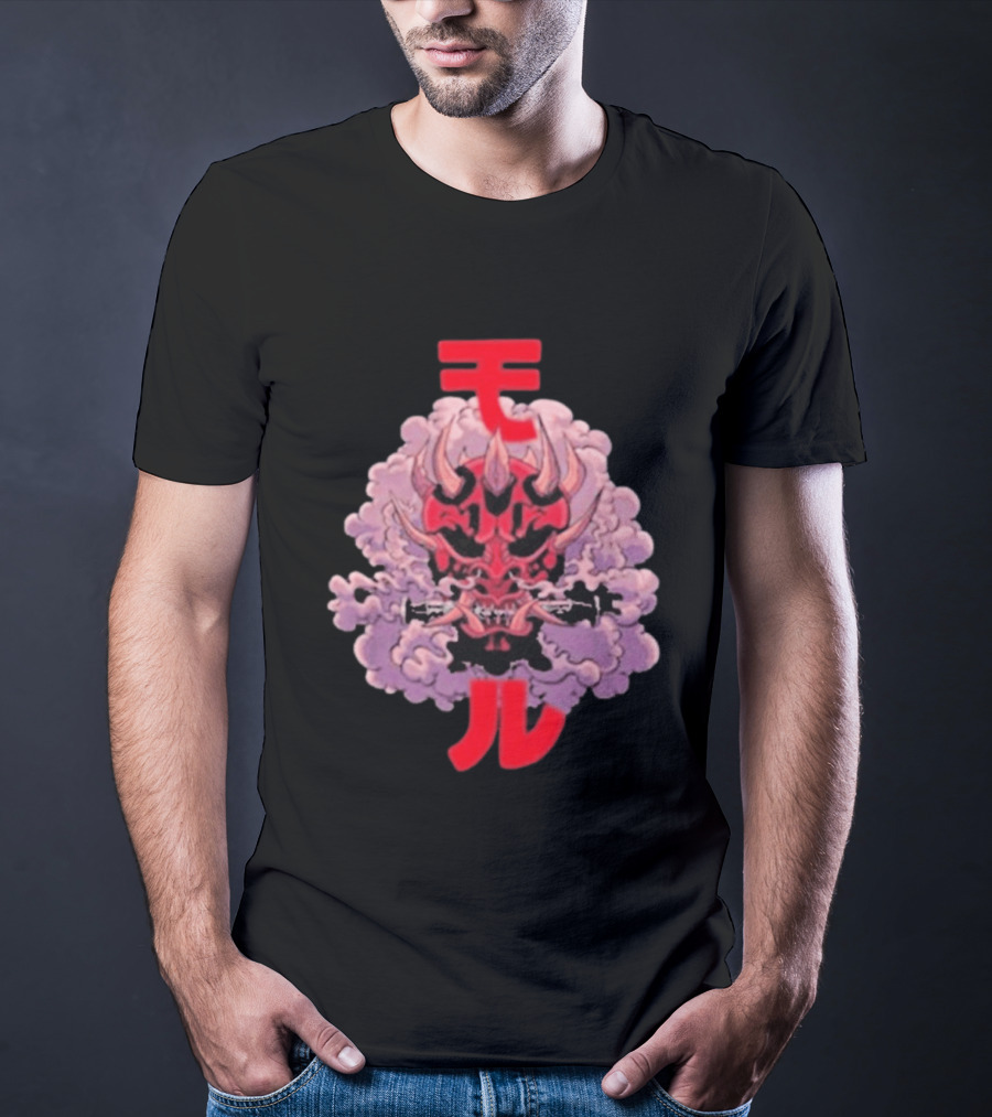 Screencrush Warrior Of Vengeance Oni Mask Kanji T-Shirt