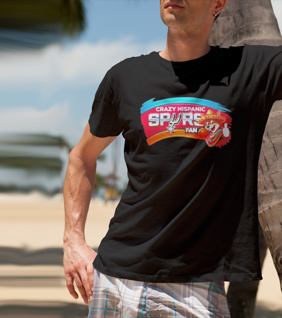 Crazy Hispanic Spurs Fan San Antonio Coyote Basketball 2026 T-Shirt