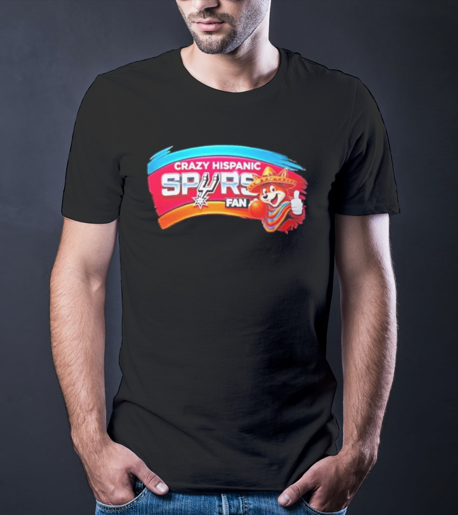 Crazy Hispanic Spurs Fan San Antonio Coyote Basketball 2026 T-Shirt