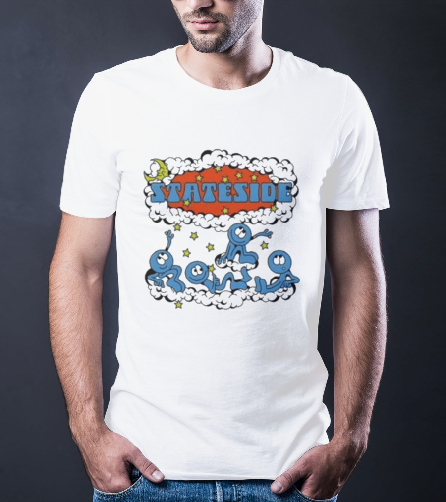 Stateside Moon Stars And Clouds Playful Figures T-Shirt