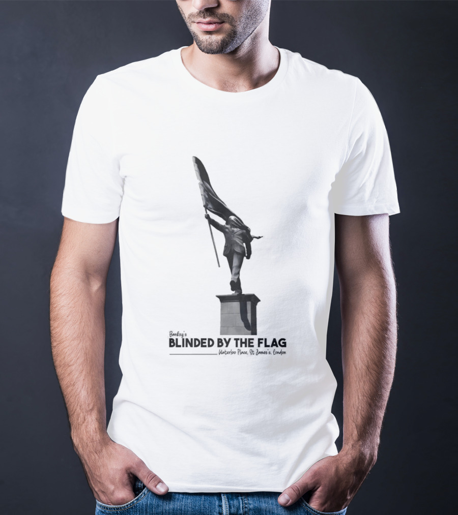 Banksy Blinded By The Flag London Statue T-Shirt