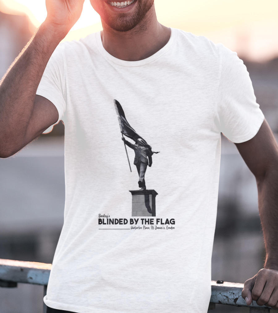 Banksy Blinded By The Flag London Statue T-Shirt