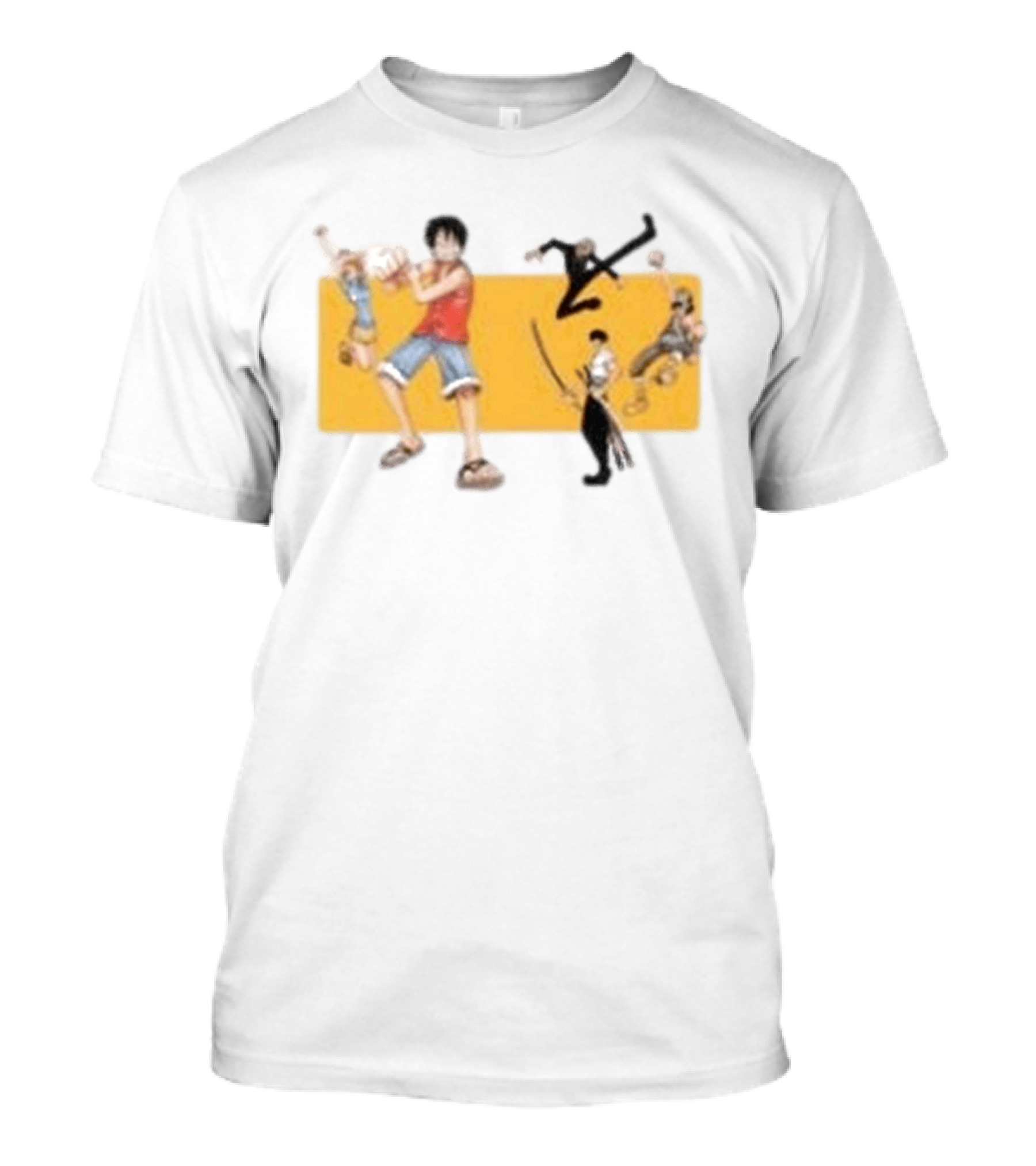 One Piece Classic Anime Characters In Action Pose T-Shirt