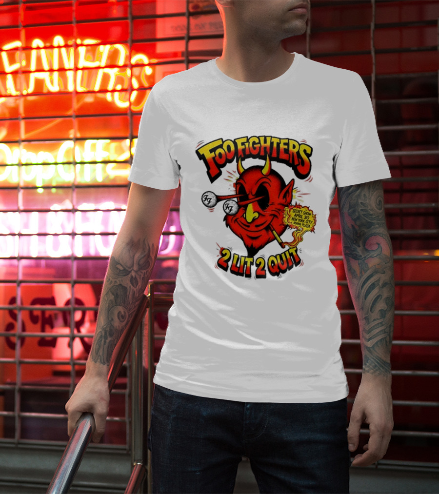 Foo Fighters Secret Show New York City Irving Plaza 2 Lit 2 Quit 2026 T-Shirt