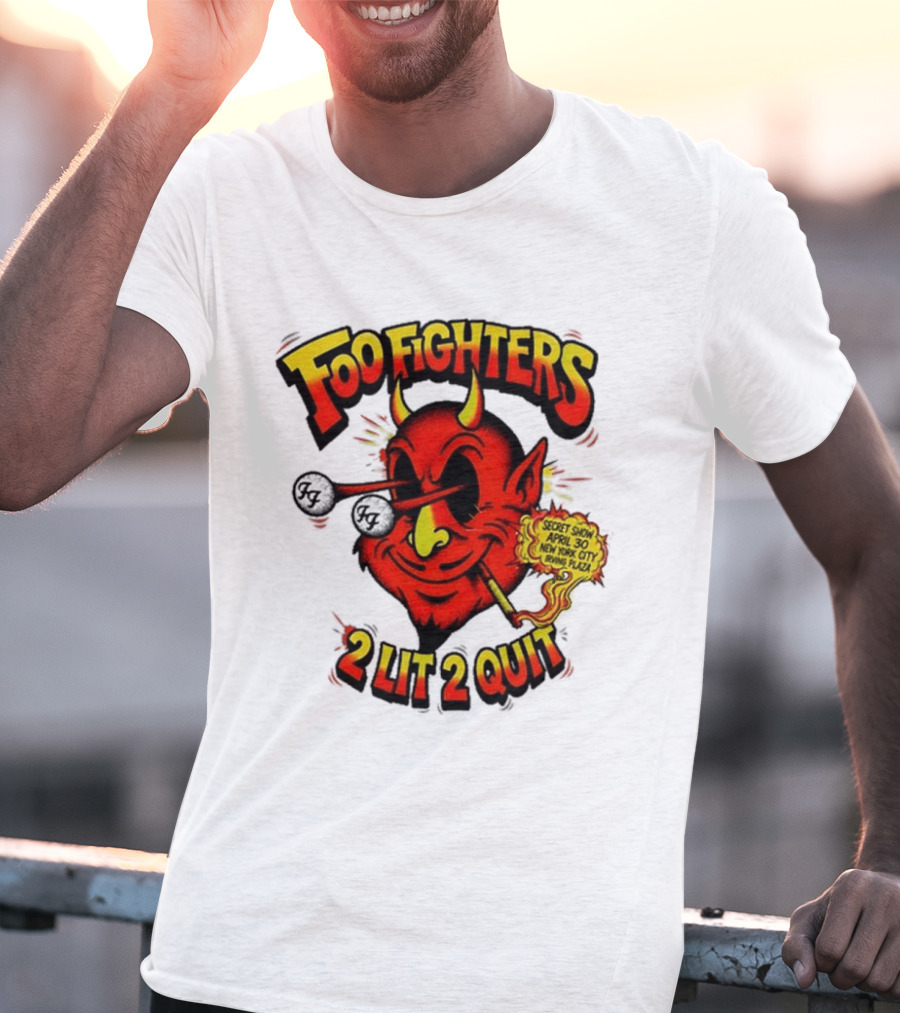 Foo Fighters Secret Show New York City Irving Plaza 2 Lit 2 Quit 2026 T-Shirt