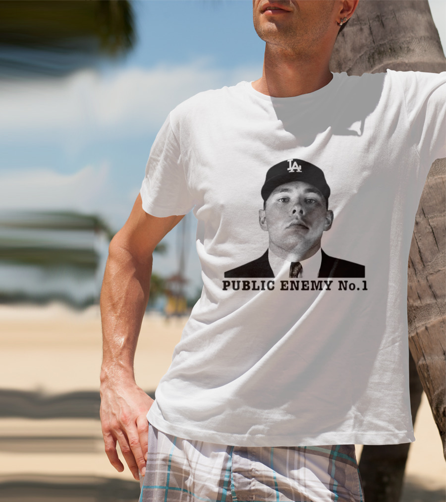 Dalton Rushing Public Enemy No 1 LA Hat Baseball T-Shirt