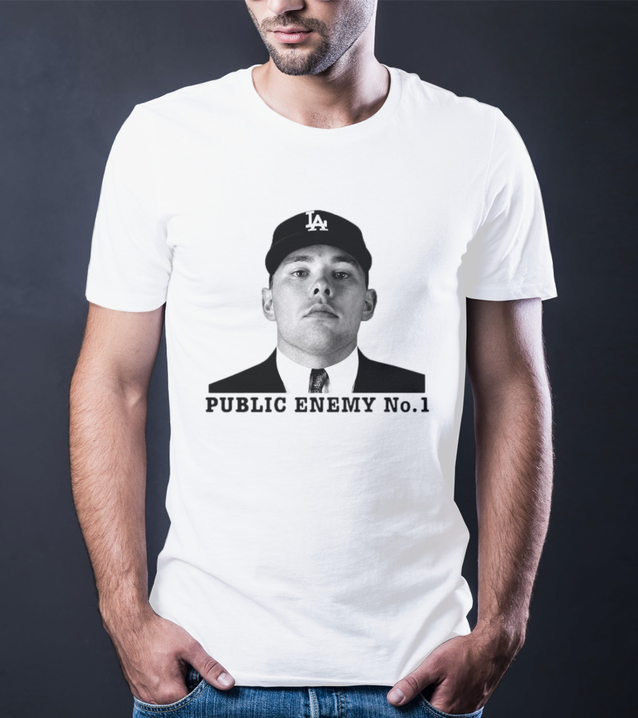 Dalton Rushing Public Enemy No 1 LA Hat Baseball T-Shirt