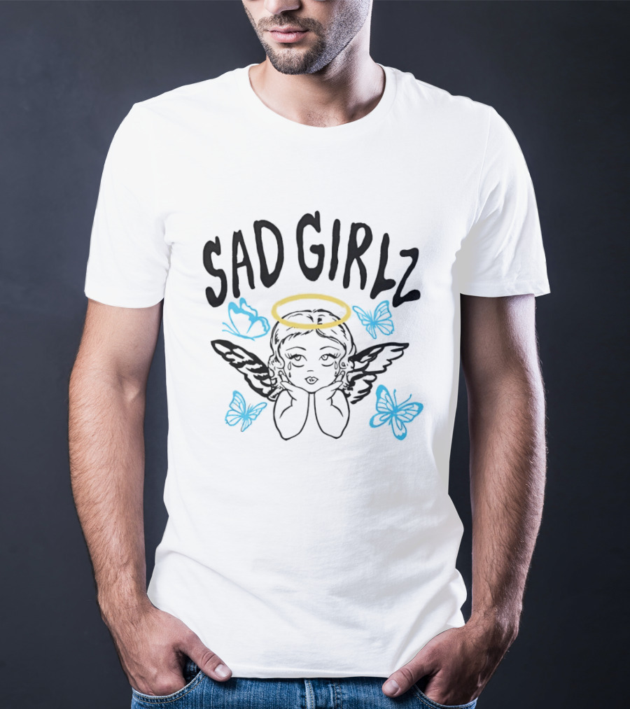 Sad Girlz Junior H Sad Angel Halo Butterfly T-Shirt