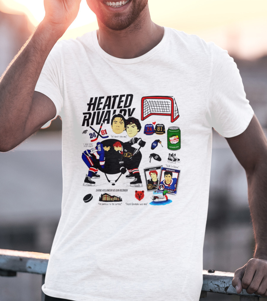 Heated Rivalry 24 Vs 81 Shane Hollander Ilya Rozanov Hockey Showdown Iconic Duel T-Shirt