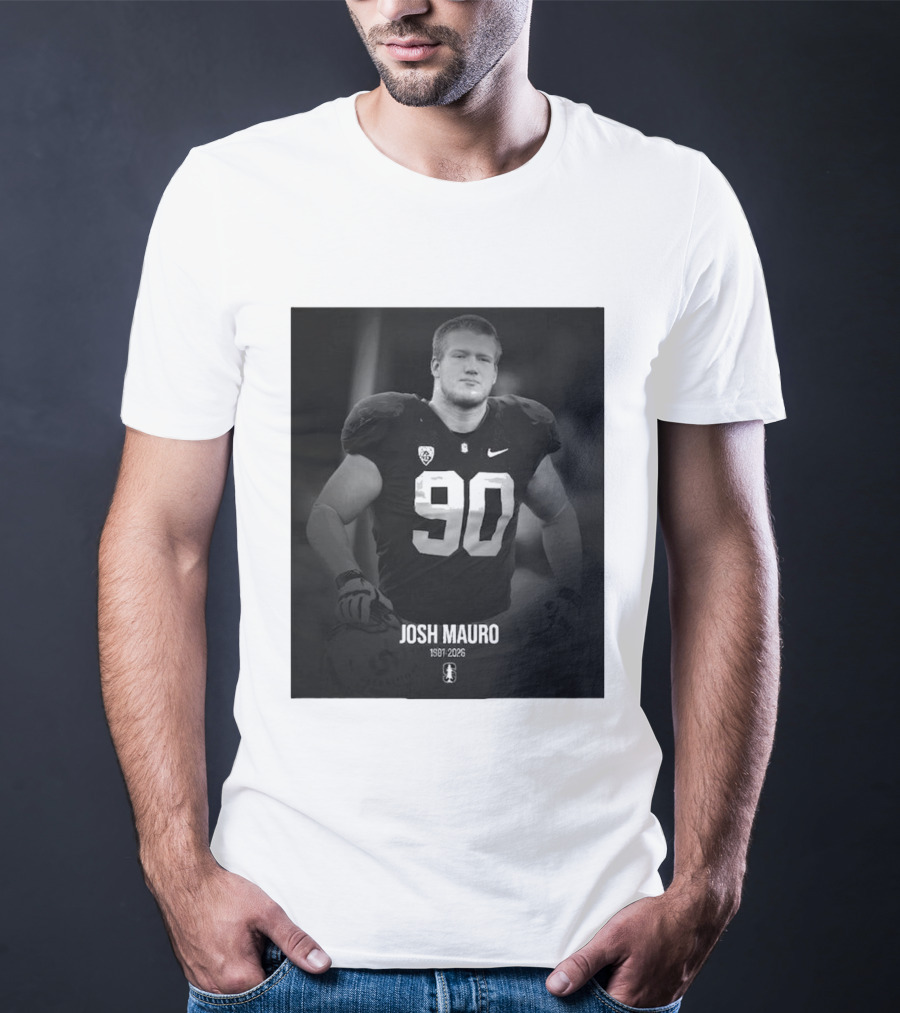 Josh Mauro 1991 2026 Stanford Football Number 90 Nike T-Shirt
