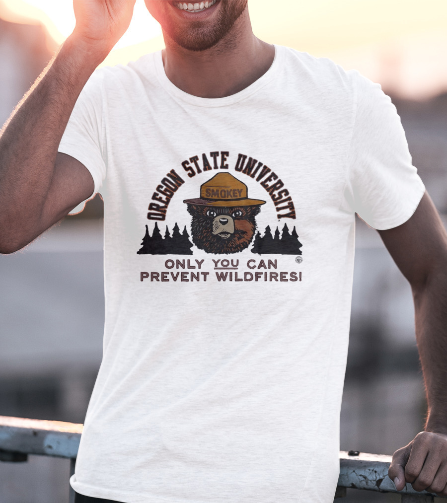 Oregon State University Smokey Bear Only You Can Prevent Wildfires T-Shirt
