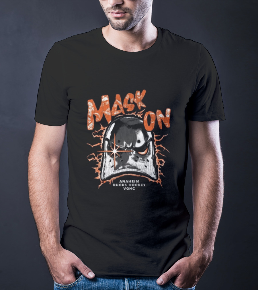 Anaheim Ducks Mask On Anaheim Ducks Hockey VGHC T-Shirt