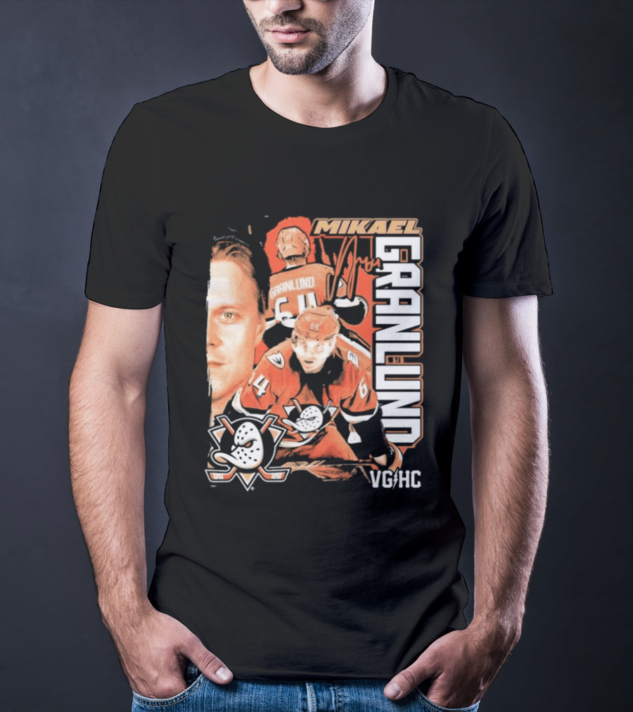 Anaheim Ducks Mikael Granlund VGHC Hockey Team Collage T-Shirt