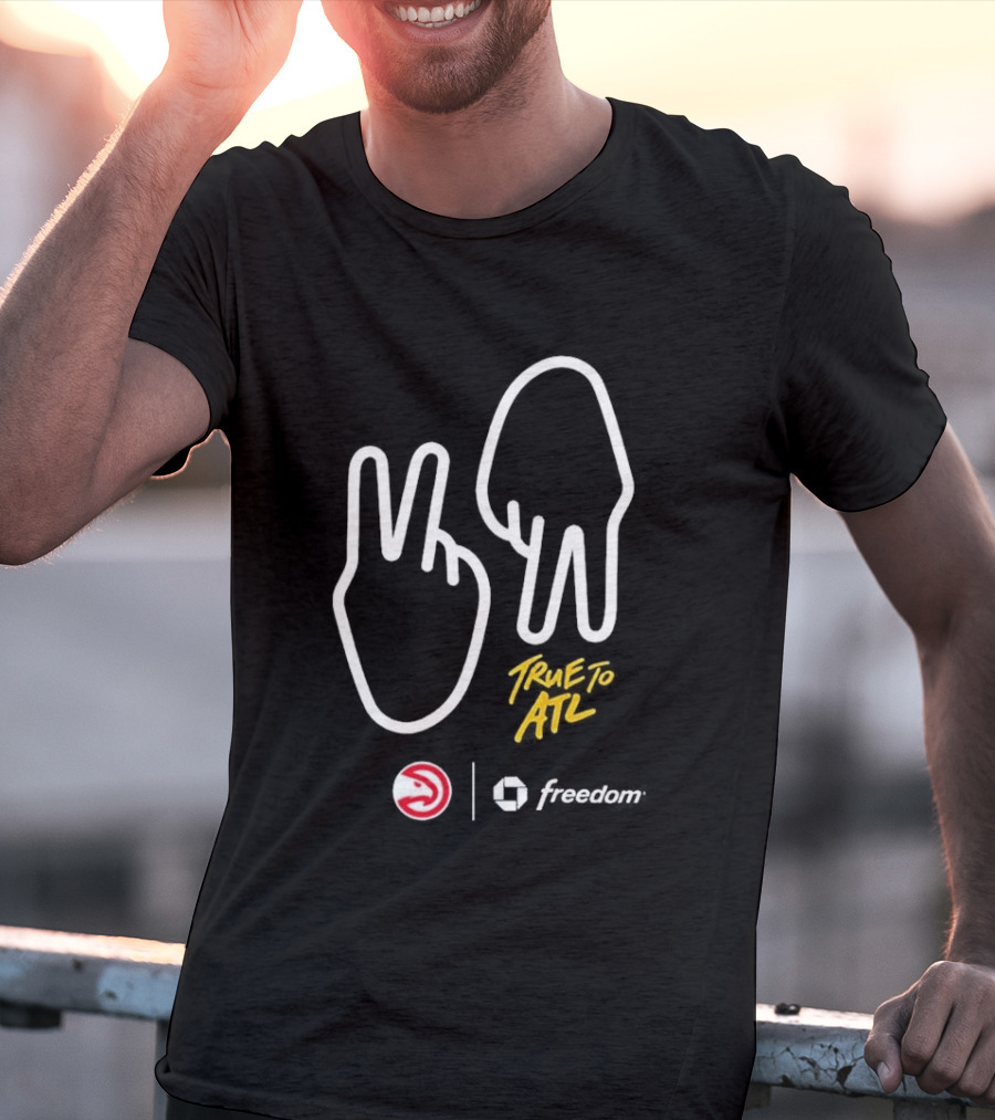 Atlanta Hawks True To ATL Peace Hand Gesture Game 6 T-Shirt