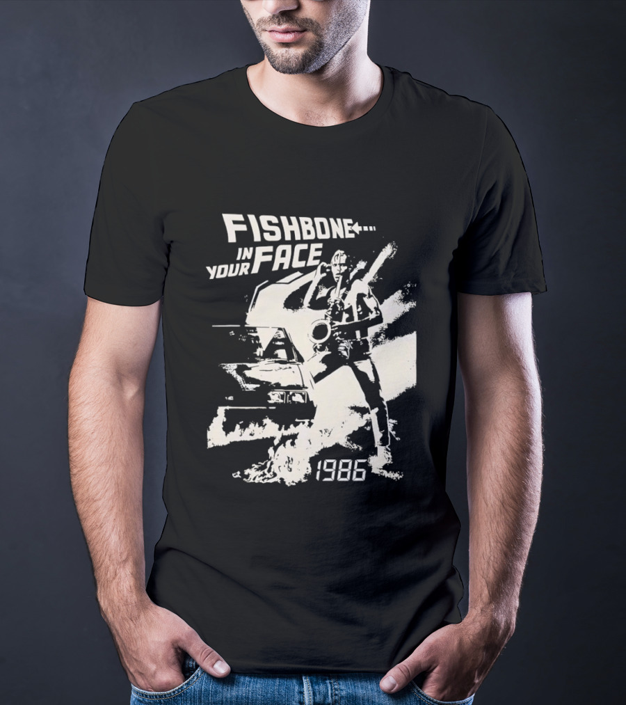 Fishbone In Your Face Band Tour 1986 Vintage Aesthetic T-Shirt