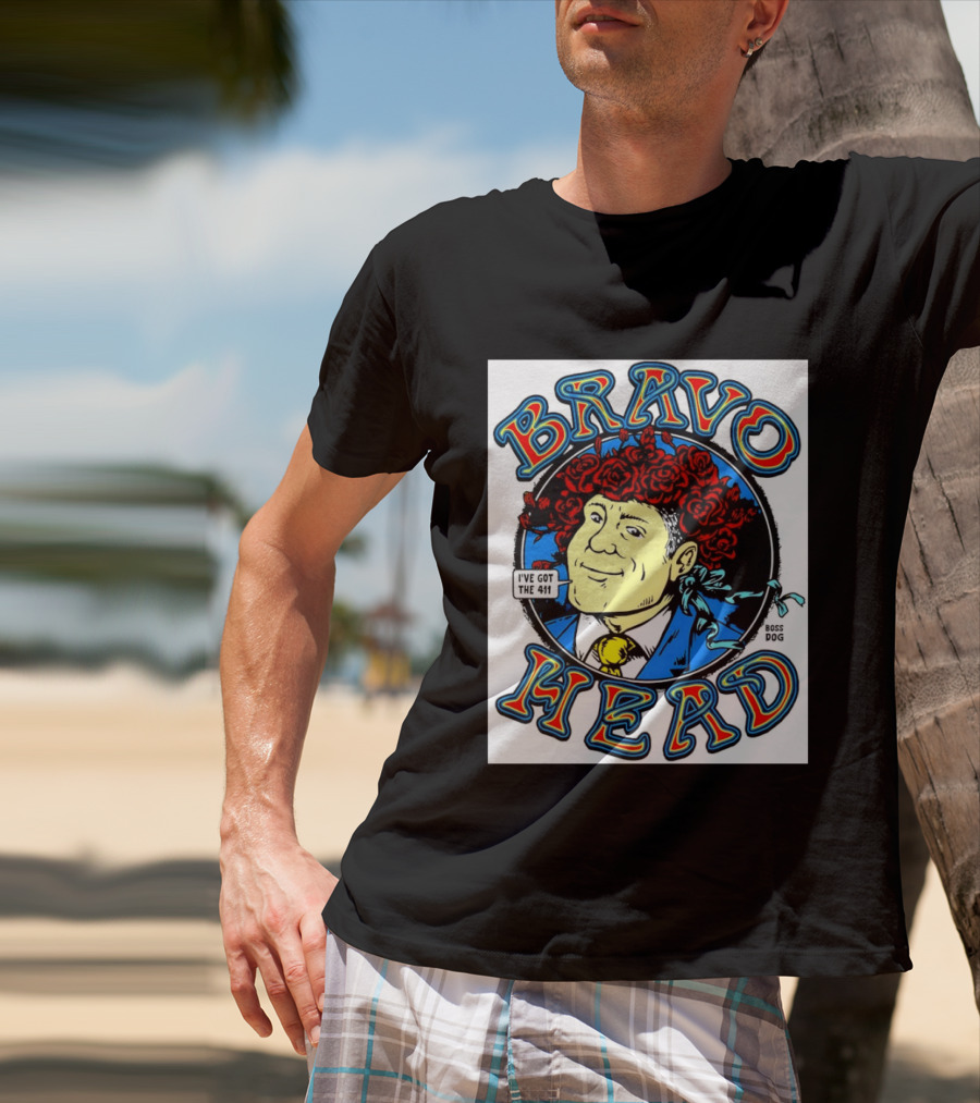Bravo Head Boss Dog I've Got The 411 Roses T-Shirt