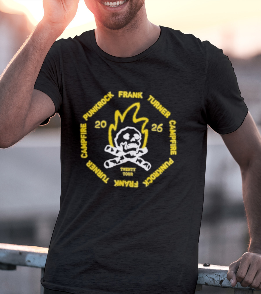 Frank Turner Campfire Punkrock 2026 Twenty Tour T-Shirt