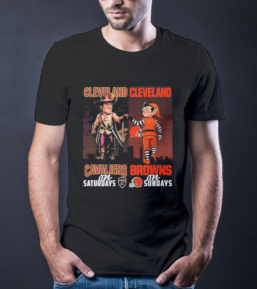 Cleveland Cavaliers On Saturdays Cleveland Browns On Sundays T-Shirt