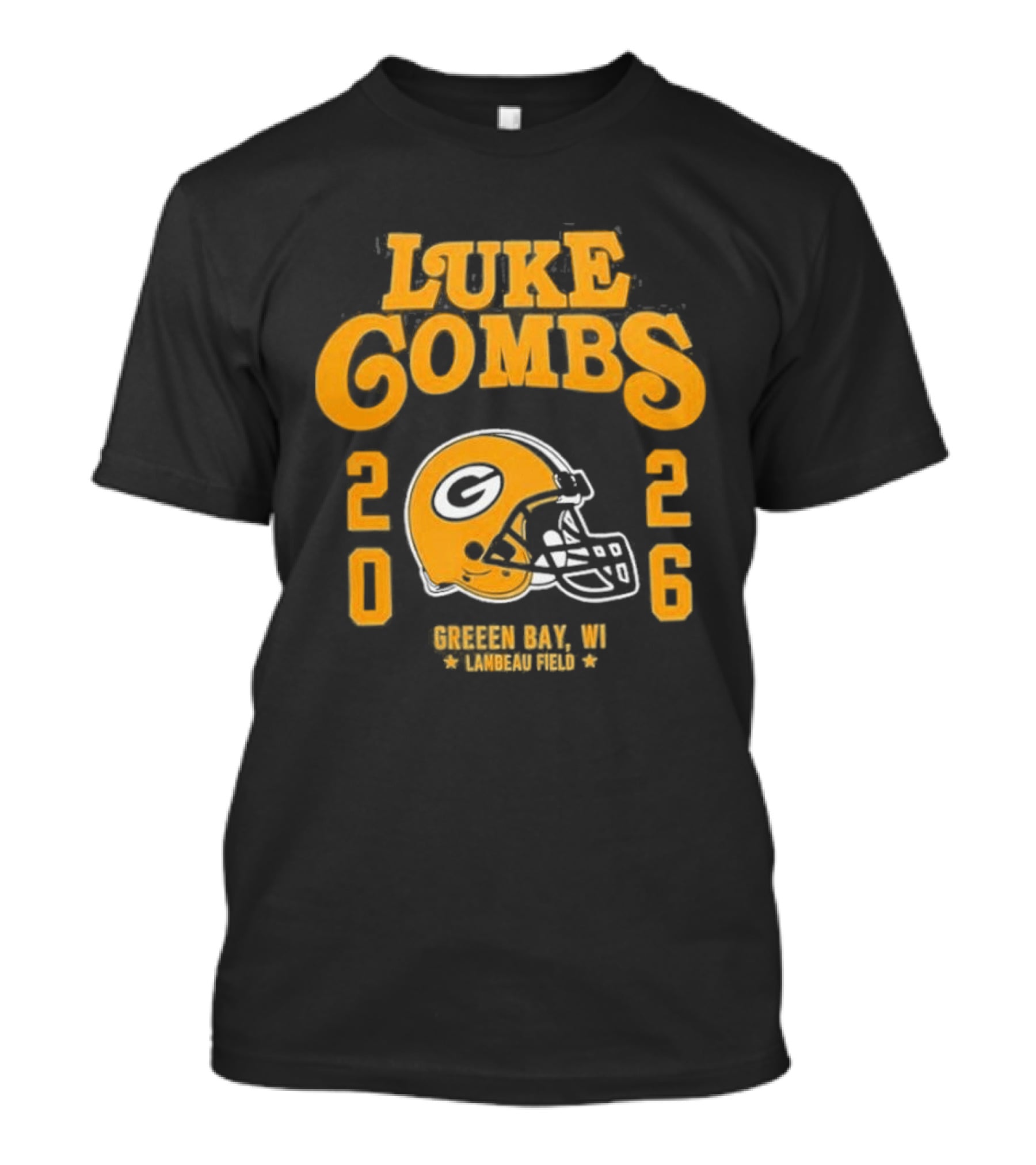 Luke Combs 2026 Green Bay Packers Lambeau Field Event T-Shirt