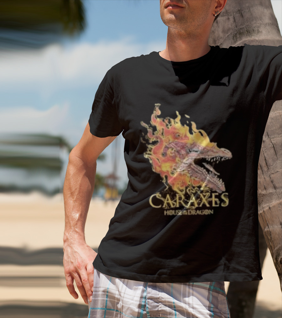 House Of The Dragon Caraxes Fiery Dragon Head T-Shirt