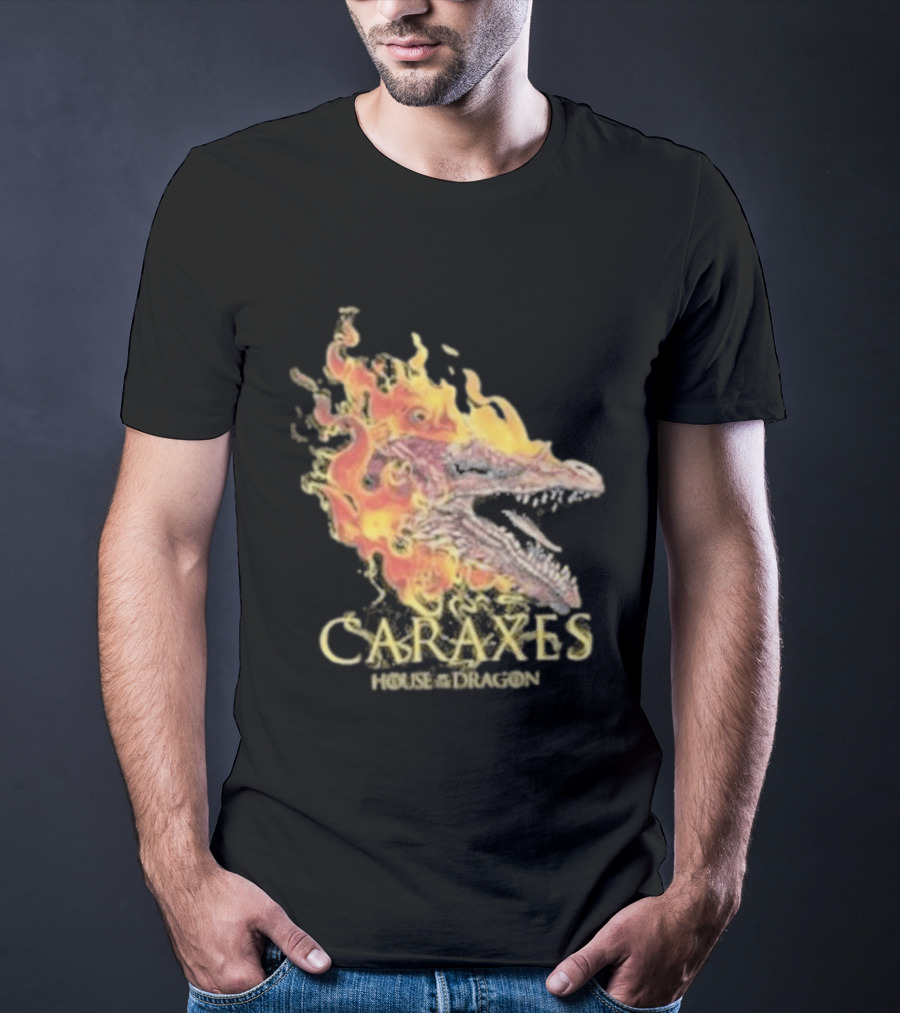 House Of The Dragon Caraxes Fiery Dragon Head T-Shirt