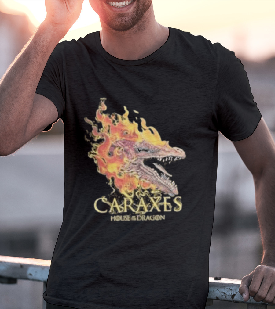 House Of The Dragon Caraxes Fiery Dragon Head T-Shirt