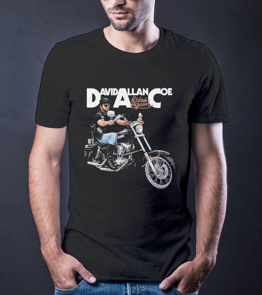 David Allan Coe Rides Again Biker Country Music Legend T-Shirt