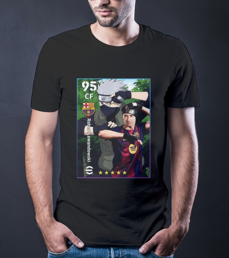 EFootball 2026 Card Lewandowski Kakashi Barcelona FCB Crossover 95 CF T-Shirt