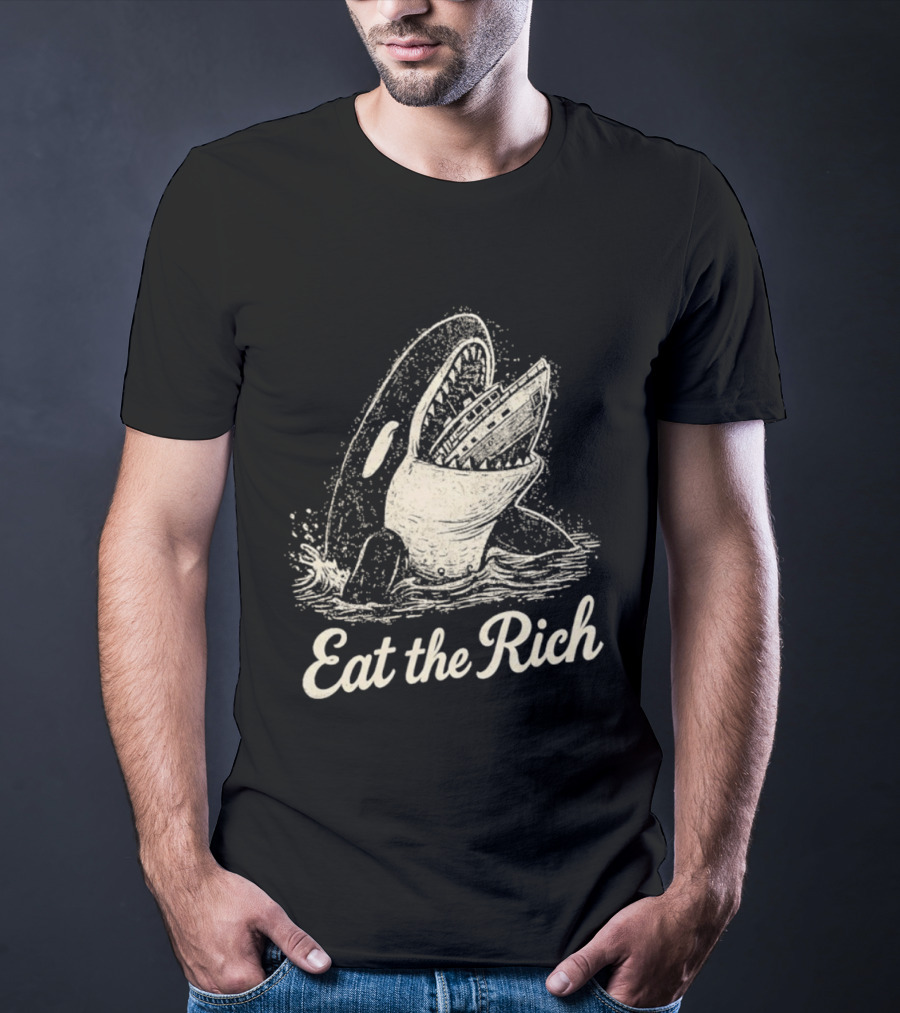 Eat The Rich Killer Whale Boat T-Shirt