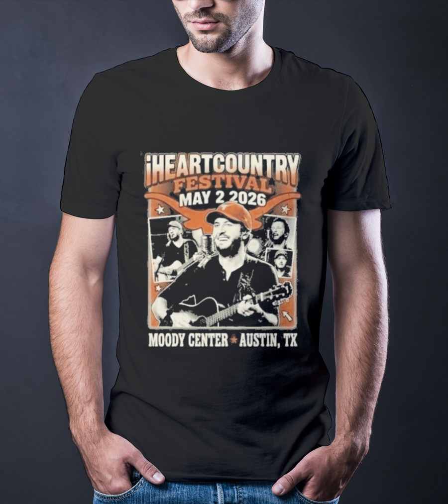 Luke Bryan IHeartCountry Festival May 2 2026 Moody Center Austin TX Texas Longhorns NCAA Collaboration T-Shirt