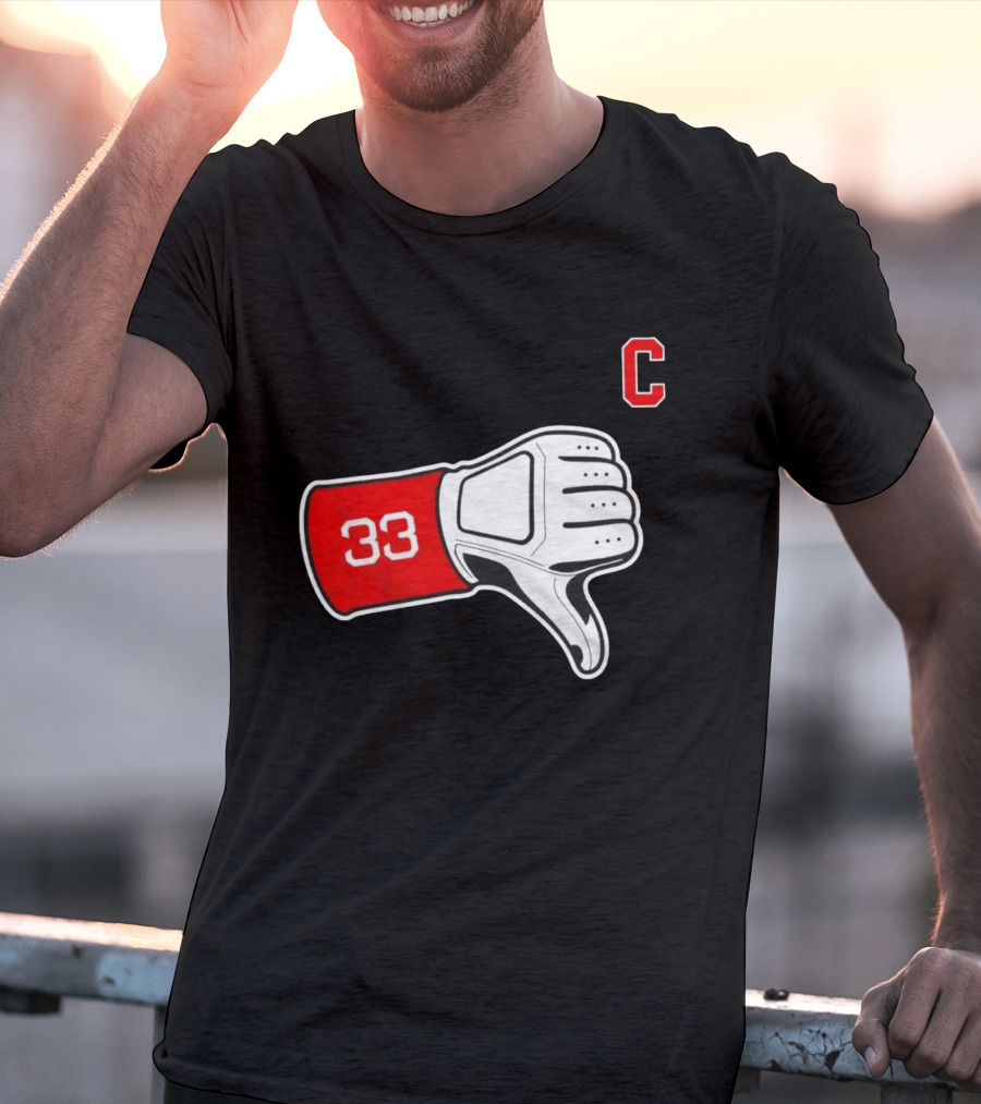 Nice Tek 33 Thumbs Down C Cleveland Guardians T-Shirt