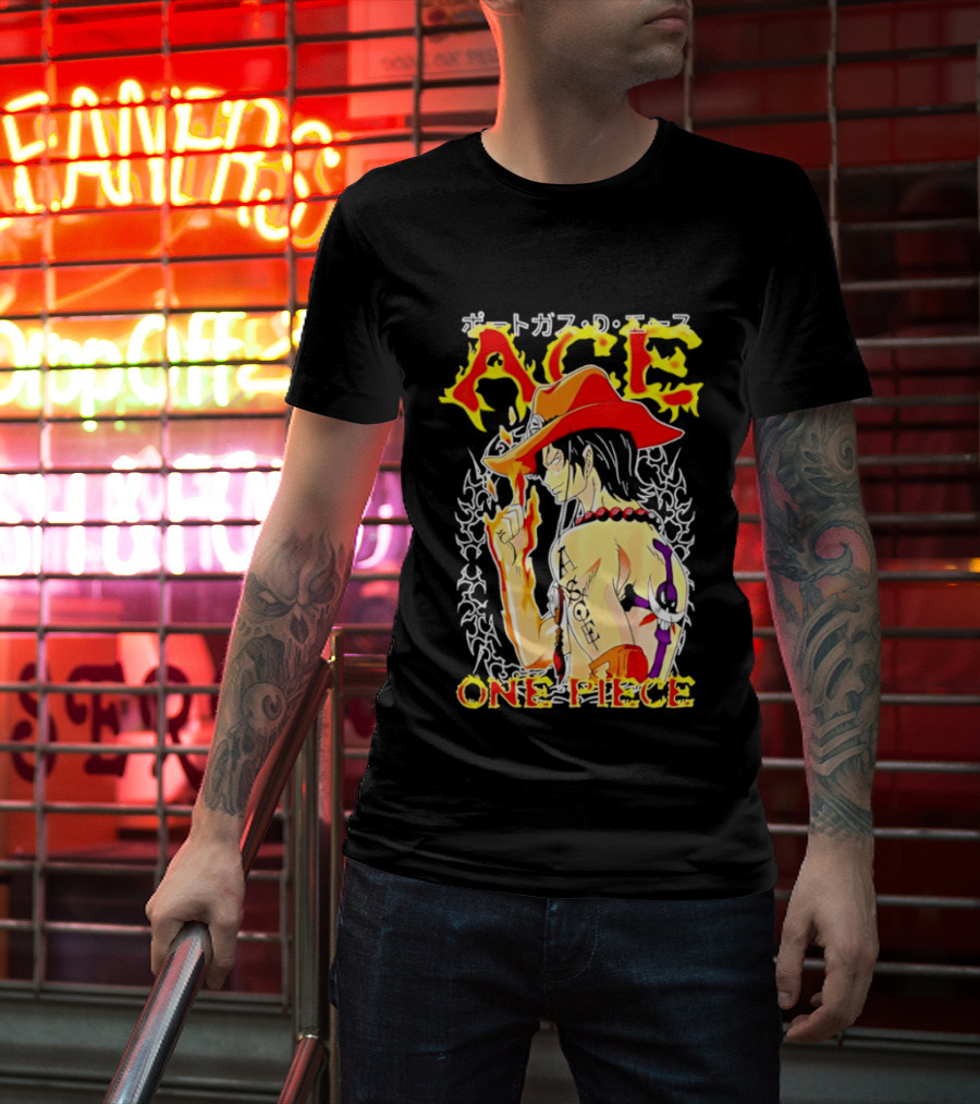 Portgas D. Ace One Piece Anime Flame T-Shirt