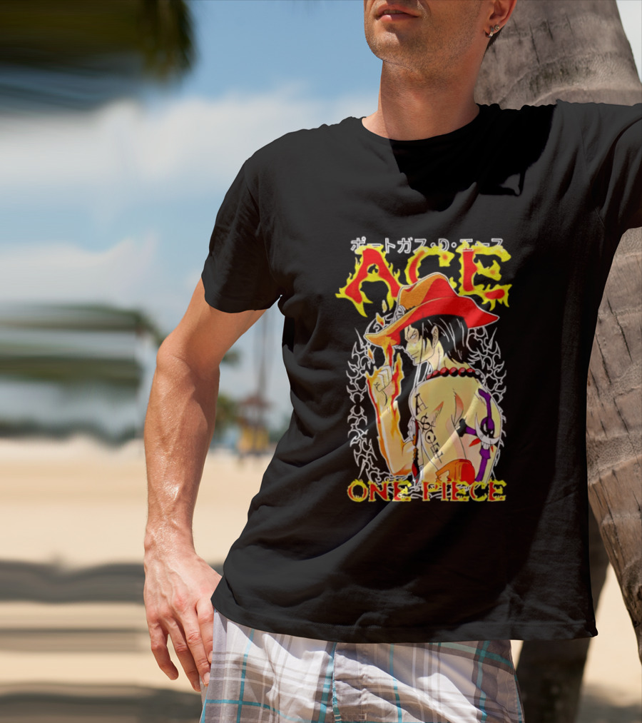 Portgas D. Ace One Piece Anime Flame T-Shirt