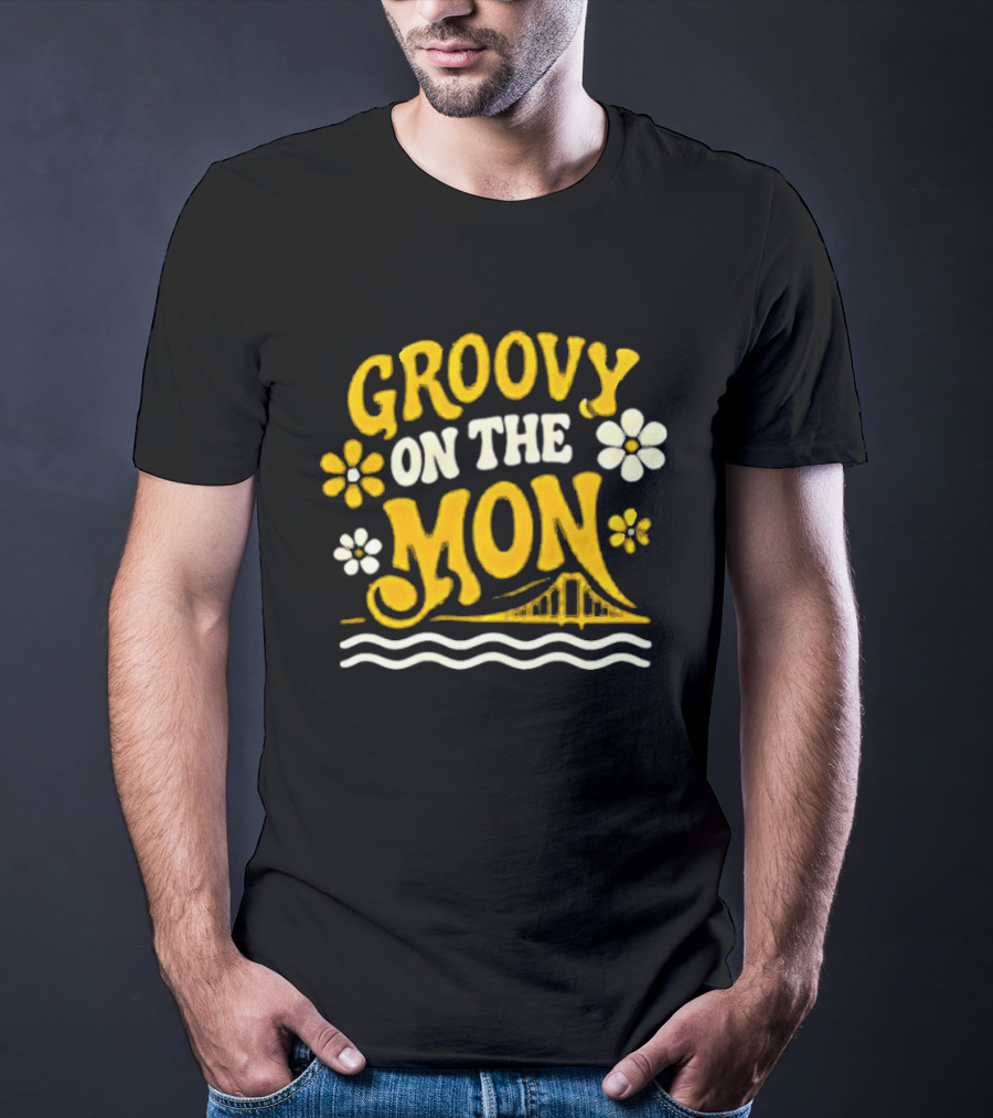 Pittsburgh Riverhounds SC Groovy On The Mon With Flowers And Bridge T-Shirt