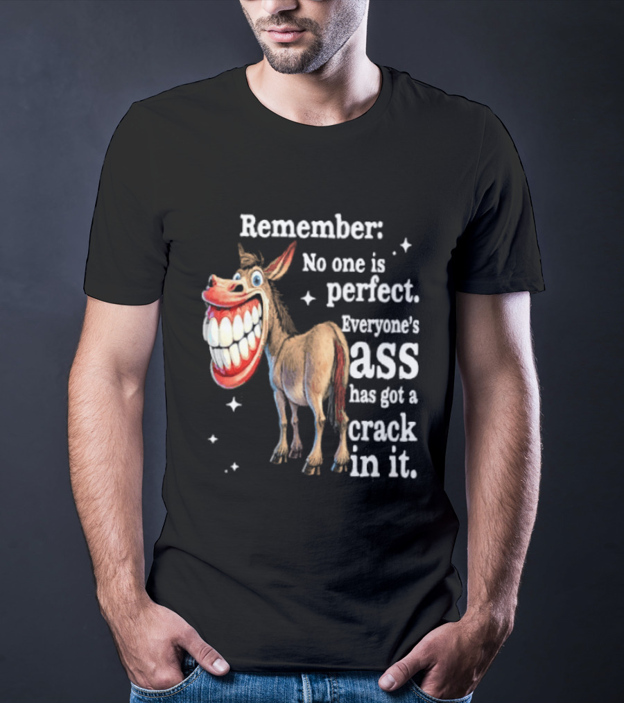 Remember No One Is Perfect Everyone's Ass Has Got A Crack In It Donkey T-Shirt