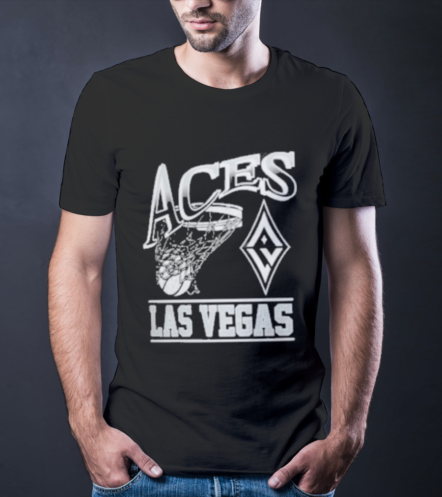 Las Vegas Aces Basketball Net And Diamond T-Shirt