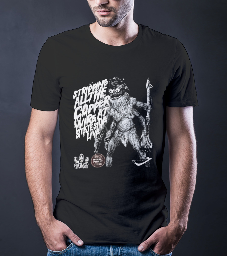 Stripping All The Copper Wire Stateside Live Gangstagrass Mercenary Freedom Infantry T-Shirt