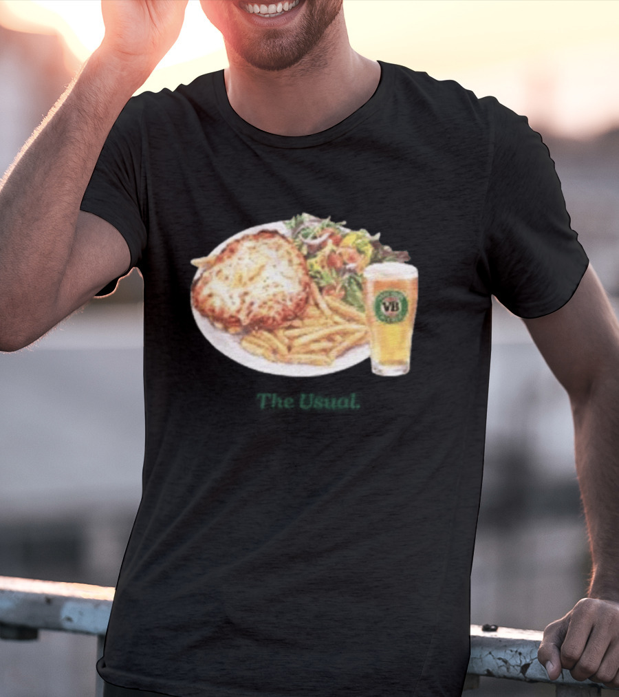 Victoria Bitter The Usual Pot And Parma With VB Pint And Parma Meal T-Shirt