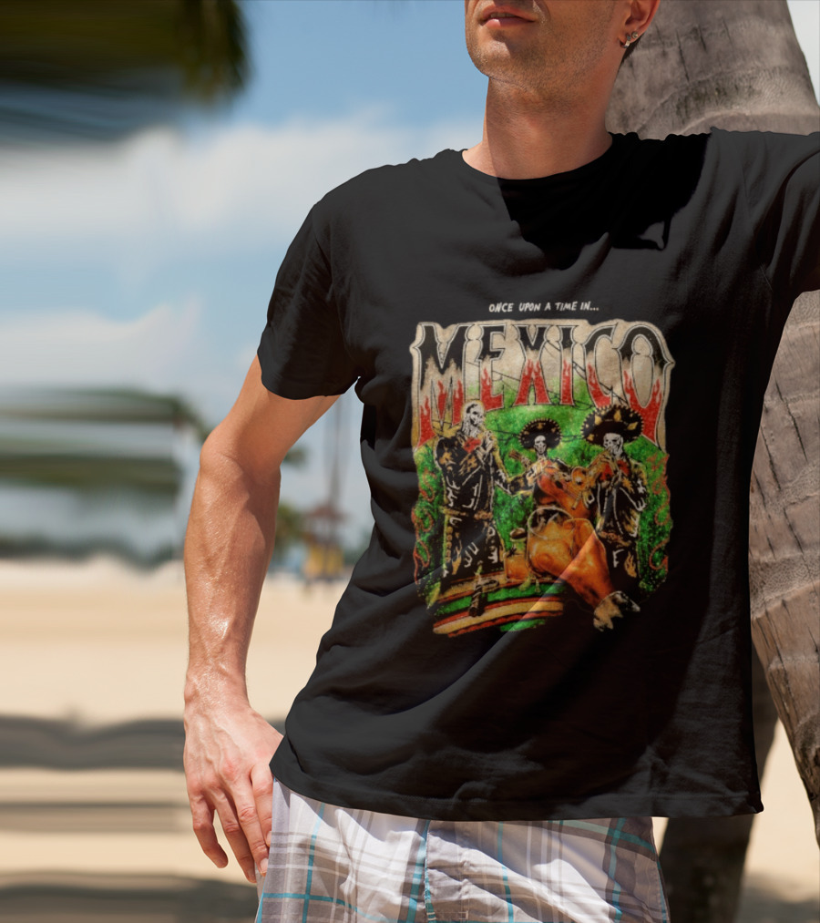 Warren Lotas Mexico Day Of The Dead Mariachi Skulls T-Shirt